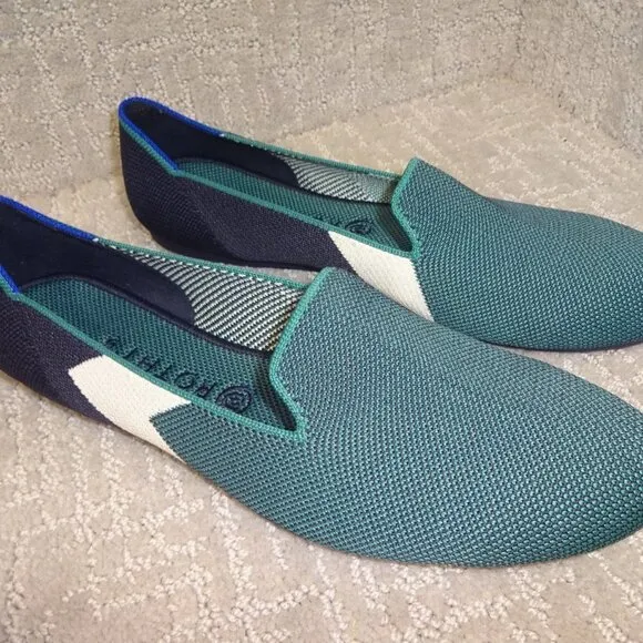 Rothy's The Loafer Women's Size 11.5 US Spruce Prep Slip On Flat Shoes RETIRED