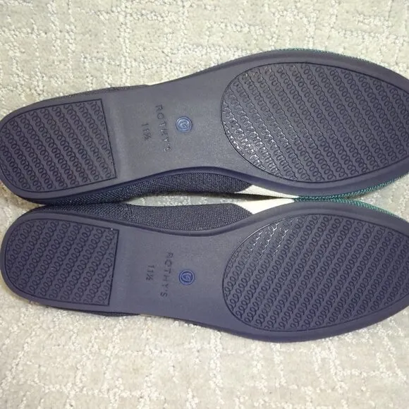 Rothy's The Loafer Women's Size 11.5 US Spruce Prep Slip On Flat Shoes RETIRED