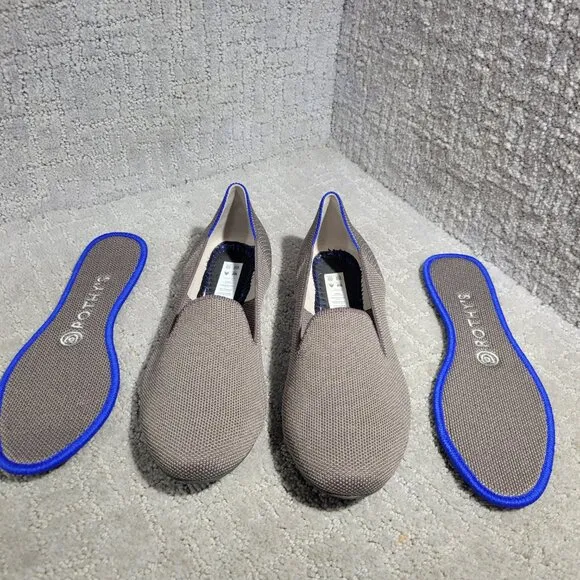 Rothy's The Loafer Women's Size 7.5 Mocha Brown Rounded Toe Slip On Flat Shoes