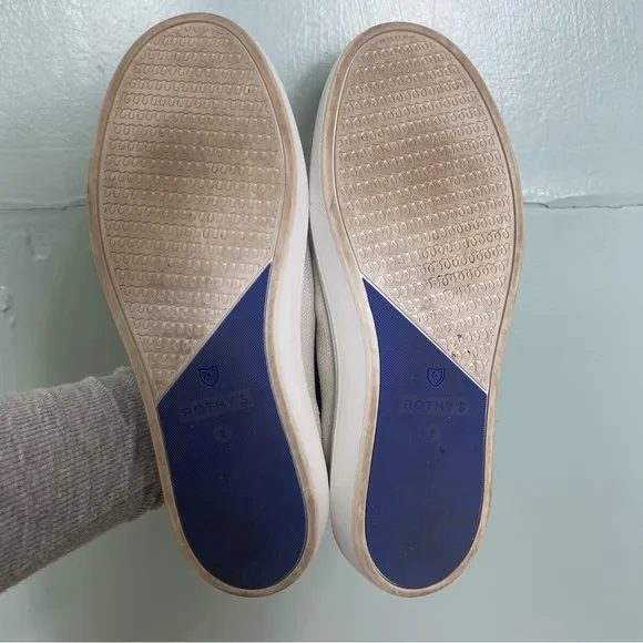 Rothy’s The Original Slip On Sneakers in Sand Women’s Size 8