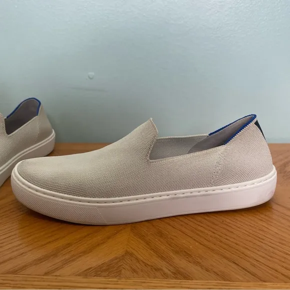 Rothy’s The Original Slip On Sneakers in Sand Women’s Size 8