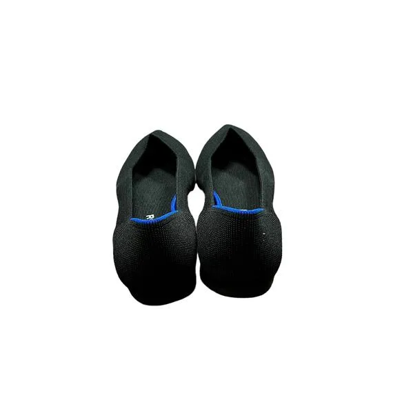 Rothy’s The Point Black Solid Flat Slip On Shoes Size 7.5