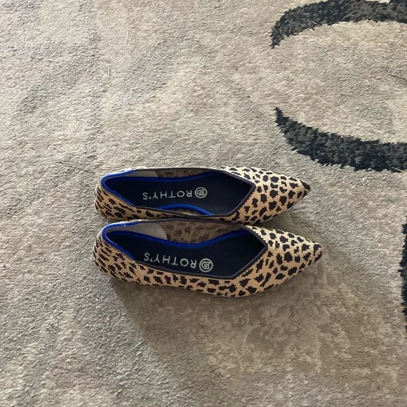 Rothy’s the point cheetah print slide on shoes size 7.5 business casual career