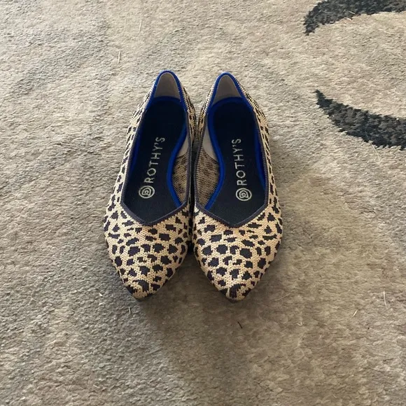Rothy’s the point cheetah print slide on shoes size 7.5 business casual career