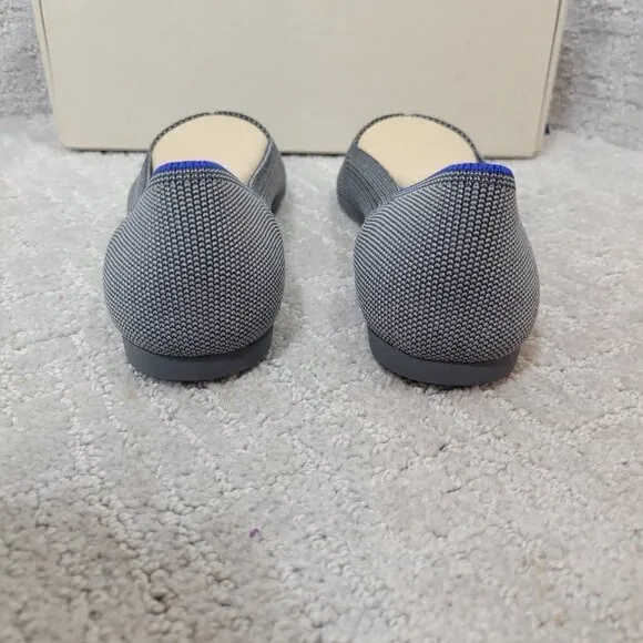 Rothys The Point Cloud Grey Pointed Toe Slip on Flat Shoes Multiple Sizes