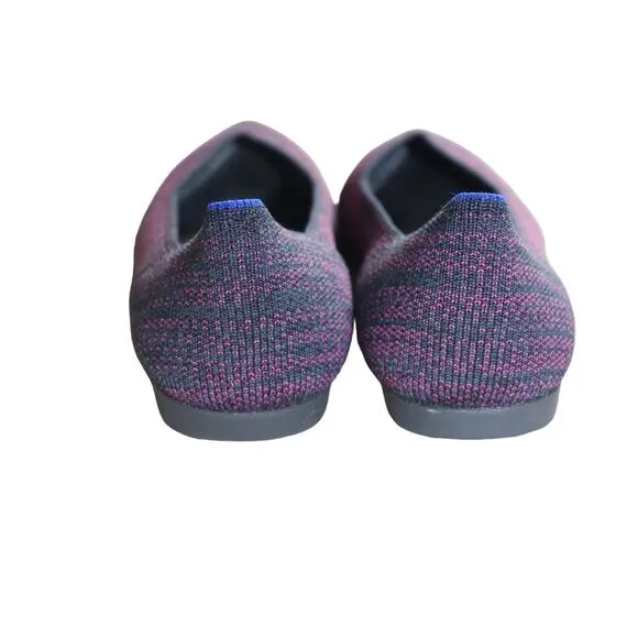 Rothy’s The Point Flat Heather Magenta Shoes Size 7 *NO INSOLES*