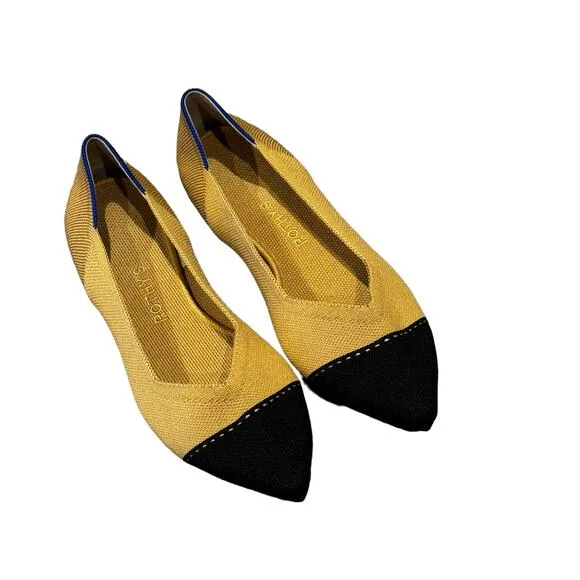 Rothy's The Point II Flat Slip On Shoes Camel Captoe Size 10.5 NWOT