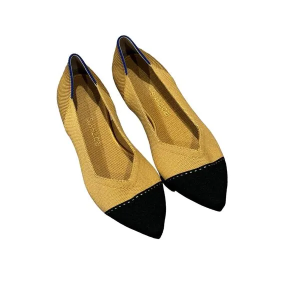 Rothy's The Point II Flat Slip On Shoes Camel Captoe Size 10.5 NWOT