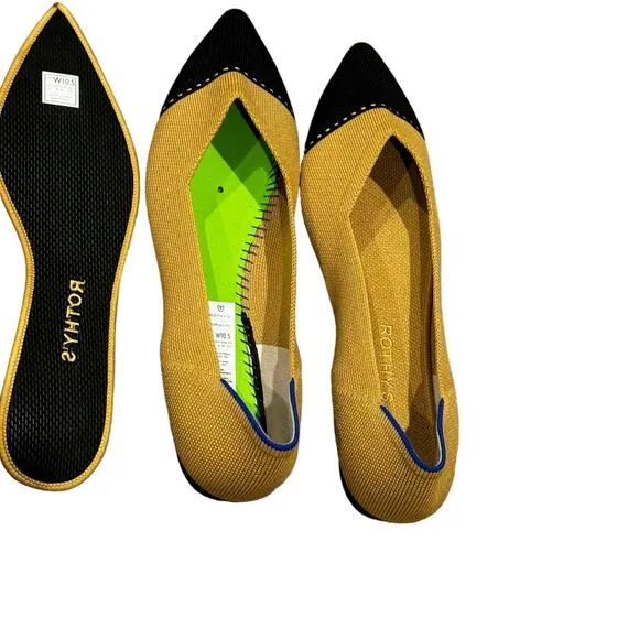 Rothy's The Point II Flat Slip On Shoes Camel Captoe Size 10.5 NWOT