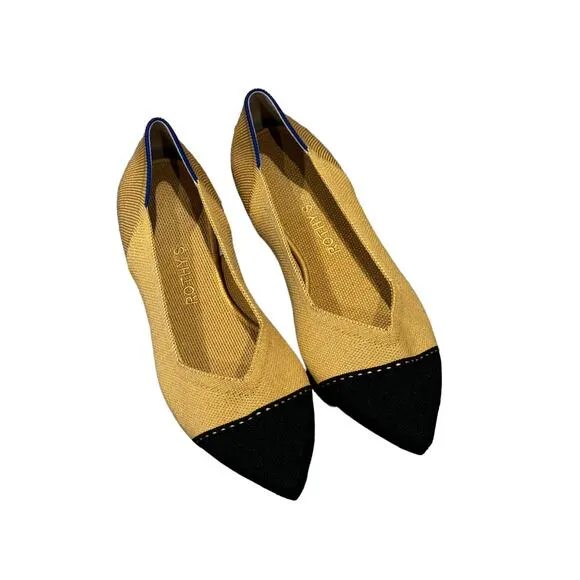 Rothy's The Point II Flat Slip On Shoes Camel Captoe Size 10.5 NWOT
