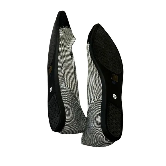 Rothy's The Point II Slip On Flat Pebble Herringbone Shoes 10.5 NWOT