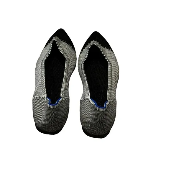 Rothy's The Point II Slip On Flat Pebble Herringbone Shoes 10.5 NWOT