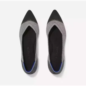 Rothy's The Point II Slip On Flat Pebble Herringbone Shoes 12 NWOT