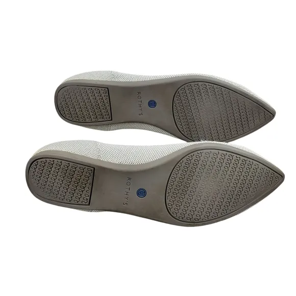 ROTHY'S The Point in the Flax Birdseye Color Machine Washable Flat Shoes Size 9