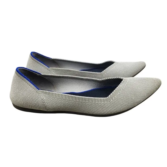 ROTHY'S The Point in the Flax Birdseye Color Machine Washable Flat Shoes Size 9
