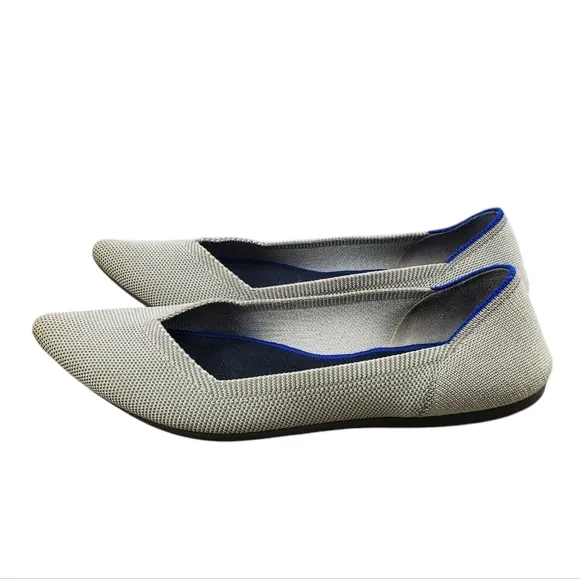 ROTHY'S The Point in the Flax Birdseye Color Machine Washable Flat Shoes Size 9