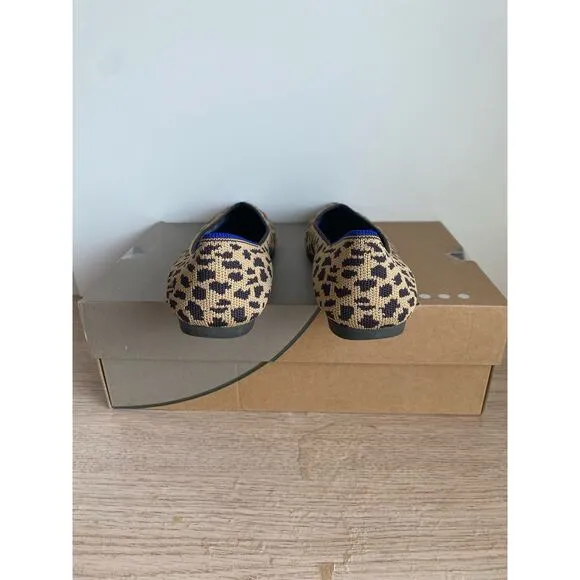 Rothys The Point Leopard Print  Flats Women Slip On Shoes- SZ 8.5