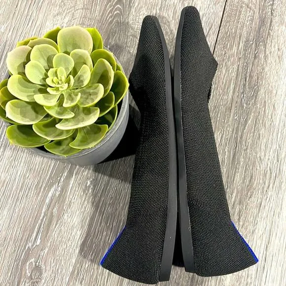 Rothy’s the point size 8 woman’s black flat  shoes