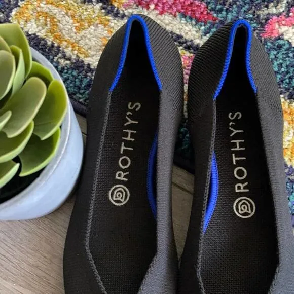 Rothy’s the point size 8 woman’s black flat  shoes