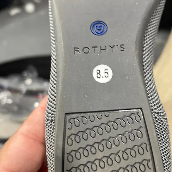 Rothys the point size 8.5 gray woman’s flat shoes