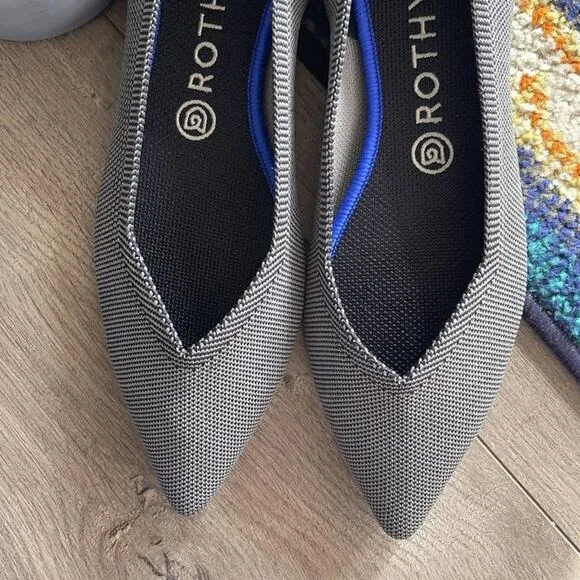 Rothys the point size 8.5 gray woman’s flat shoes