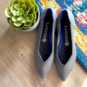 Rothys the point size 8.5 gray woman’s flat shoes