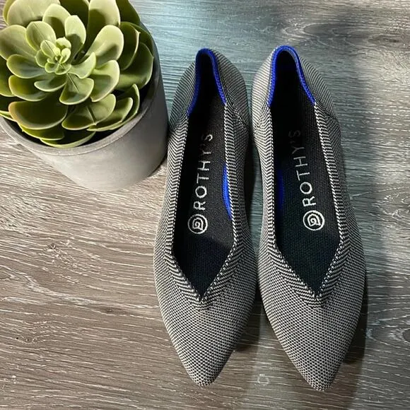 Rothys the point size 8.5 gray woman’s flat shoes