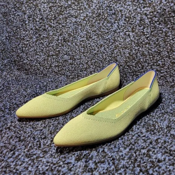Rothys The Point Women's Size 8 US Mint Green Pointed Toe Slip on Flat Shoes