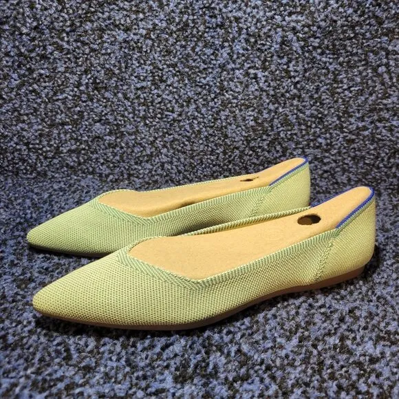 Rothys The Point Women's Size 8 US Mint Green Pointed Toe Slip on Flat Shoes