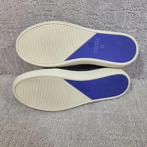 Rothy’s The Sneaker Kids Size US 4 Metallic Lattice Stitch Slip On Flat Shoes