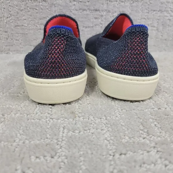 Rothy’s The Sneaker Kids Size US 4 Metallic Lattice Stitch Slip On Flat Shoes