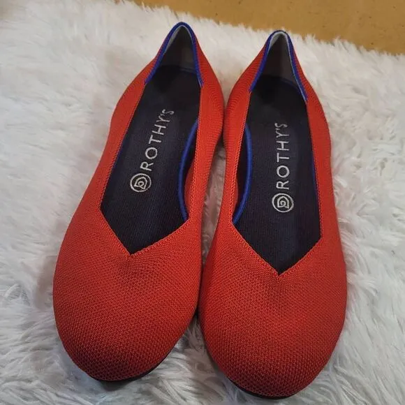 Rothy's Women's Bright Red- The Flat- Size 11