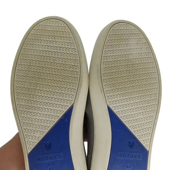 ROTHY'S Women's Light Gray Original Slip On Sneakers Size 8.5 Casual Comfort