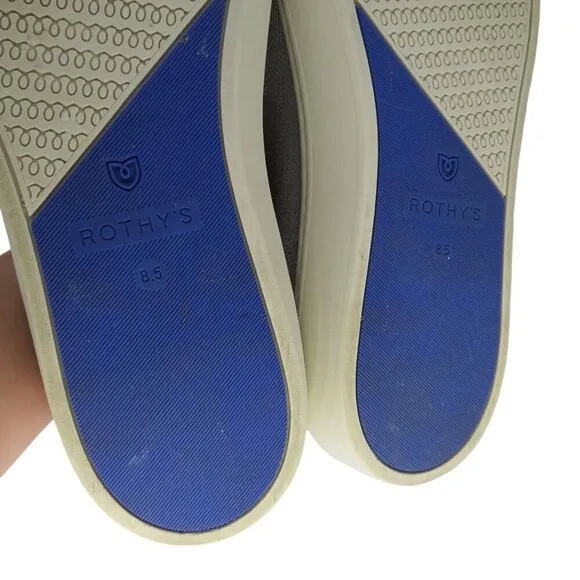 ROTHY'S Women's Light Gray Original Slip On Sneakers Size 8.5 Casual Comfort