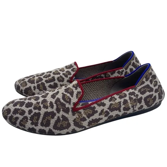 Rothy's Womens Shoes The Loafer Size 7.5 Mocha Spot Retired Brown Flat Stretch