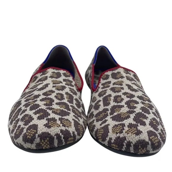 Rothy's Womens Shoes The Loafer Size 7.5 Mocha Spot Retired Brown Flat Stretch