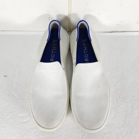 ROTHY'S Women's The Original Slip On US6 Knit White Flat Comfort Sneaker Shoes