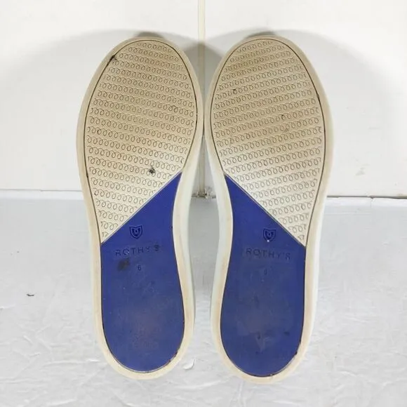 ROTHY'S Women's The Original Slip On US6 Knit White Flat Comfort Sneaker Shoes