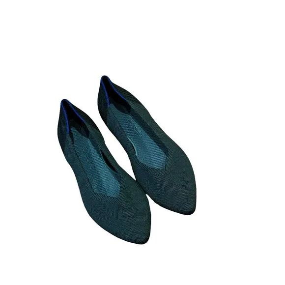 Rothy's Women's The Point Sea Green Slip On Flat Shoes Size 13 NWOT