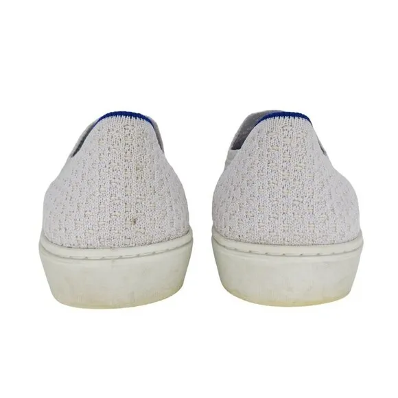 ROTHY'S Women's White Original Slip On Sneakers Woven Textured Size 8.5 Casual