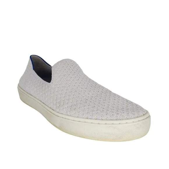 ROTHY'S Women's White Original Slip On Sneakers Woven Textured Size 8.5 Casual