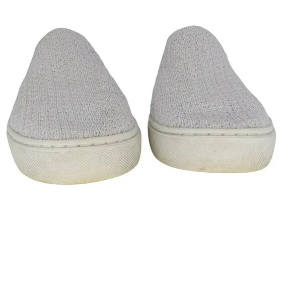 ROTHY'S Women's White Original Slip On Sneakers Woven Textured Size 8.5 Casual