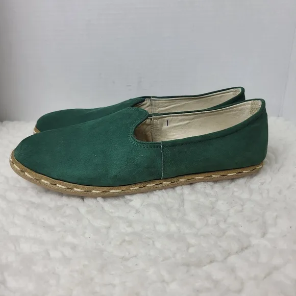Sabah Ivy Wolker Women's Slip On Green Nubuck  Size 11.5 Shoes Limited Edition