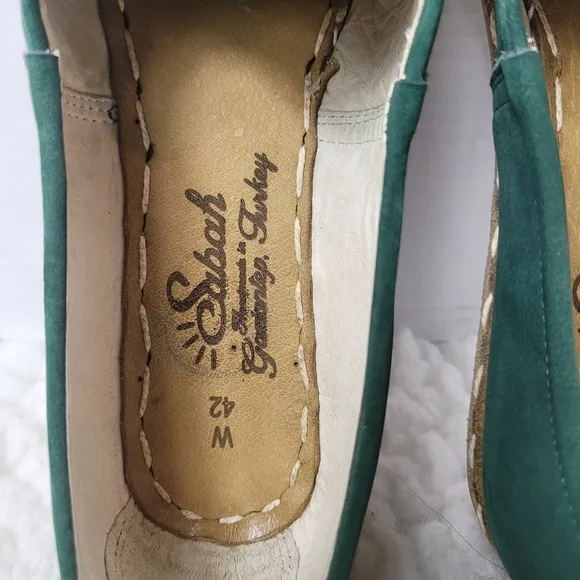 Sabah Ivy Wolker Women's Slip On Green Nubuck  Size 11.5 Shoes Limited Edition
