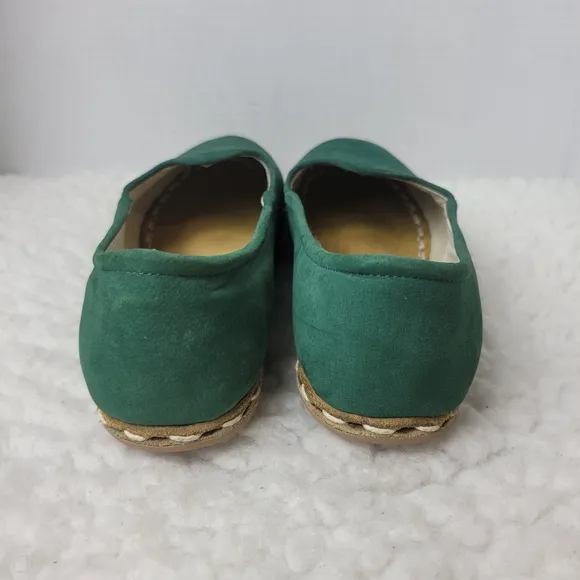 Sabah Ivy Wolker Women's Slip On Green Nubuck  Size 11.5 Shoes Limited Edition
