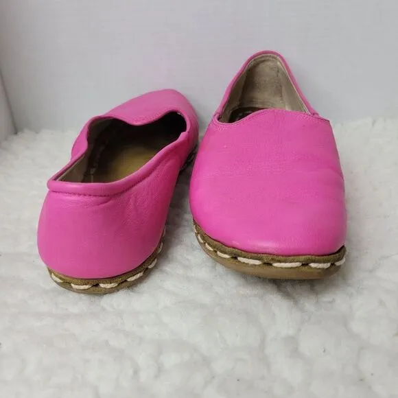 Sabah Slip On Unisex Shoes Size 8 Mens 10 Womens Condesa Pink Leather Rare Good
