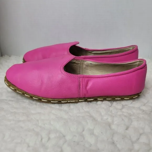 Sabah Slip On Unisex Shoes Size 8 Mens 10 Womens Condesa Pink Leather Rare Good