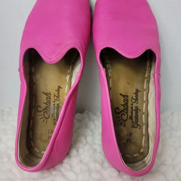 Sabah Slip On Unisex Shoes Size 8 Mens 10 Womens Condesa Pink Leather Rare Good
