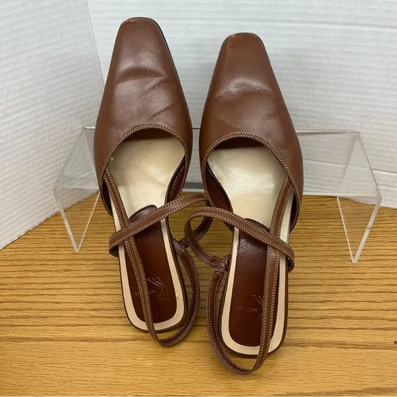 Sabrina Sandals with straps‎ low heel coffee colour size 8.5 excellent condition