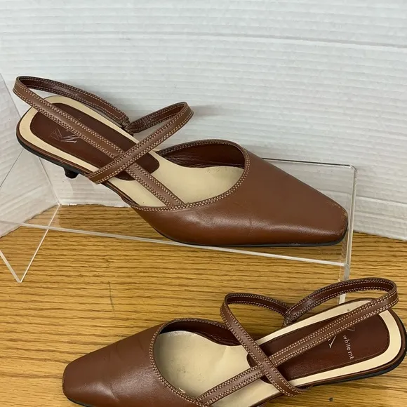 Sabrina Sandals with straps‎ low heel coffee colour size 8.5 excellent condition